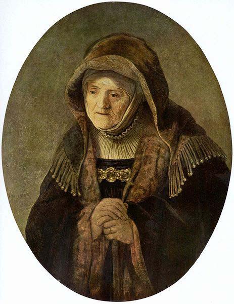 REMBRANDT Harmenszoon van Rijn Portrat der Mutter Rembrandts, Oval oil painting image
